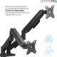 Настільне кріплення для двох моніторів OfficePro MA512B з газліфтом 17-32" 2-9 кг Black (MA512B) - зображення 12