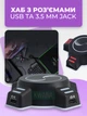 Игровой набор - одноручная клавиатура, мышь и USB-хаб 3в1 комплект игровой с подсветкой для смартфона и ПК, мультимедиа клавиши - изображение 6