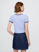 Футболка хлопковая короткая женская GAP 609754139 XL Синяя ( 1159846270) - изображение 2