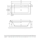 Ванна акрилова Radaway TIANA 160x75 з ніжками (WA1 52 160x075) - изображение 3