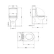 Унітаз компакт підлоговий Qtap Robin Ultra Quiet безобідковий з сидінням Soft close (QT13226089AW) - изображение 4