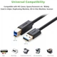 Кабель USB type A - USB type B UGREEN US210 USB 3.0 AM to BM Print 2m Black (10372) - зображення 3