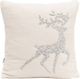 Poszewka Homla Winter Glam Niko z reniferem w cekiny Biała 45 x 45 cm (5904183831244) - obraz 1
