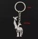 Брелок металлический для ключей, сумок, рюкзаков "Жирафы / Giraffe" Серебристый - изображение 2