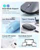 Мышь беспроводная с аккумулятором, Bluetooth блютуз компьютерная мышка DS-M-280 Черная - изображение 3