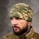 Флісова шапка з Гербом піксель one size - зображення 4