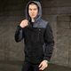 Куртка Soft Shell Pobedov Setup на флисе черная с серым размер M - изображение 5