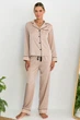 Піжама Forli Піжамний шовковий костюм із брюками Beige Peach XL Бежевий SH0009-01-69_XL - зображення 1