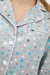 Пижама Forli Пижамный костюм из фланели с брюками Blue Stars XS Серый FL0010-58-69_XS - изображение 5