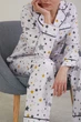 Пижама Forli Пижамный костюм из хлопка с брюками Yellow Stars M Белый HL0010-57-69_M - изображение 5