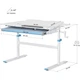 Дитячий стіл Evo-kids TH-220 Blue (арт. TH-220 W/BL) - зображення 3
