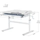 Дитячий стіл Evo-kids TH-220 Grey (арт.TH-220 W/G) - зображення 3