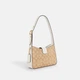 Женская кожаная сумка Coach Eliza Shoulder Bag In Signature Canvas бежевая - изображение 2