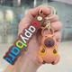 Брелок подвеска на рюкзак Капибара с желтым рюкзаком игрушка 5 см Коричневый - изображение 3