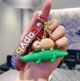 Брелок подвеска на рюкзак Капибара на крокодиле с ремешком игрушка 5 см Коричневый - изображение 4
