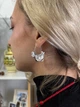 Серьги птички женские серебристого цвета, украинская этно бижутерия, символ мира и свободы - изображение 4