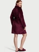 Халат Victoria’s Secret Plush Short Cozy Robe, Бордовий XS/S - зображення 2