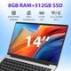 Ноутбук Celeron N4120,8GB,512GB,1920*1080,Windows 11 Pro,UHD 600,5GHz Wi‑Fi,5000mAh - изображение 3
