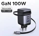 Зарядное устройство UGREEN 100W GaN Fast Charger с выдвижным кабелем UFCS PPS QC PD 3.0 - изображение 2