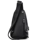 Мужская сумка-слинг кожаная 18х32х7 для прогулок Tiding Bag A25F-5060A черная 18 см - изображение 4