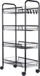 Візок для зберігання Vilde металевий чорний 4-рівневий 44 x 26 x 84 см (5904316472214) - зображення 9