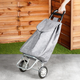 Візок з сумкою для покупок Vilde сірий 30 л (5904316493523) - зображення 2