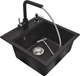 Zlewozmywak Helika Tesa 51 x 49 x 20 cm Czarny (Tesa SQT100+7783+DTR) - obraz 3
