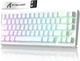 Ігрова магнітна клавіатура ATTACK SHARK X68 HE White Contour Магнітні свічі 65% Hall Effect Rapid Trigger 0.01мм Hot-Swap 8000Hz RGB PBT Double-shot USB Type-C - зображення 1