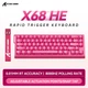 Ігрова Клавіатура ATTACK SHARK X68 HE Pink contour Магнітні світчі. Дротова 8000Hz/s. RGB Підсвічування, 68 keys, Switch 0.1mm. Rapid Trigger - зображення 11