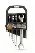 Ключи рожковые MASTERTOOL PROFI COLD STAMPED набор 6 шт (6х7-16х17 мм) CrV DIN3110 70-1106 - изображение 1