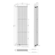 Трубчастий радіатор Navin Ellipse Double 1800x480x78 мм вертикальний чорний - изображение 4