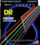 Струны для акустической гитары DR NMCA-11 Hi-Def Neon Multi-Color K3 Coated Medium-Light 11/50 - изображение 1