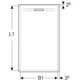 Душовий піддон Geberit SESTRA 90x100х4 прямокутний, графіт, поверхня зі сланцевою структурою - изображение 2