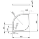 Душовий піддон Radaway Delos A 800x800x45 Білий (SDA0808 01) - изображение 2