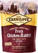 Сухой корм для взрослых кошек Carnilove Fresh Gourmand с курицей и кроликом 400 г (8595602527373) - изображение 1