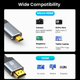 Кабель HDMI Micro HDMI 2м плетеный 4K 60Hz 2K 165Hz скоросной провод MicroHDMI шнур для подключения камер и планшетов - изображение 4