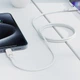 Кабель Type-C на Type-C ACEFAST C18-03 Braid Charging Data Cable (1.2m, 60W, 3A). White - изображение 5