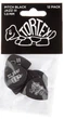 Медіатори Dunlop 482P1.0 Tortex Pitch Black Jazz III Player's Pack 1.0 mm (12 шт.) - зображення 1