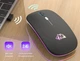 Мишка Bluetooth / 2.4 ГГц , ZIYOULANG X15 з підсвічуванням RGB,Акумуляторна мишка чорна матова з вовком - изображение 8