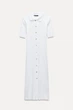 Сукня в рубчик поло Zara 0085/630 S Біла (00085630250S) - зображення 4