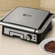 Притискний контактний гриль BBQ Bitek електричний нержавіюча сталь розкриття 180 градусів 3000 Вт (AA0674) - зображення 8