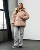 Пуховик женский бежевый L-XL-2XL sane-V32 - изображение 1
