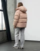 Пуховик женский бежевый L-XL-2XL sane-V32 - изображение 4