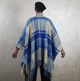 Пончо Aelita-Uomo из новозеландского мериноса Клетка синяя. One size. - изображение 3