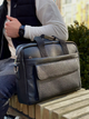 Портфель-сумка чоловічий шкіряний для ноутбука Tiding Bag RD-23134 39х28х8 чорний, міський (JDT-0849845) - зображення 3