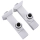 Набір кранів напівоборотний кутовий з американкою Solomon LUX 1/2" CUBE WHITE 8888 (2шт.) - зображення 4