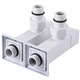 Набір кранів напівоборотний кутовий з американкою Solomon LUX 1/2" CUBE WHITE 8888 (2шт.) - зображення 5