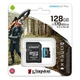 microSDXC (UHS-1 U3) Kingston Canvas Go Plus 128Gb class 10 A2 V30 (R170MB/s, W90MB/s) (adapter SD) - изображение 1