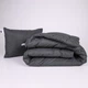 Одеяло антиаллергенное MirSon №142 Сolor Fun Line 17-0611 Stripe Black EcoSilk 140x205 см Лето (2200010854015) - изображение 2