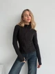 Жіноча тепла кофта на змійці Uaclothes 42-44 Чорний (like35587-160081349) - изображение 3